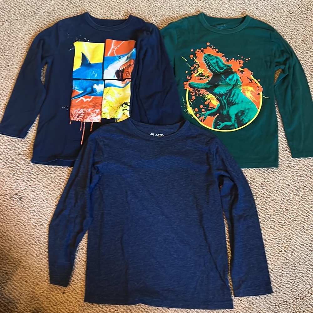 Children’s Place Boys Long sleeve Shirt Lot of 3 Size 7/8